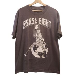 Rebel Eight T Shirt The Takeover Famous Stars & Straps Tatoo Girl Street  Size L